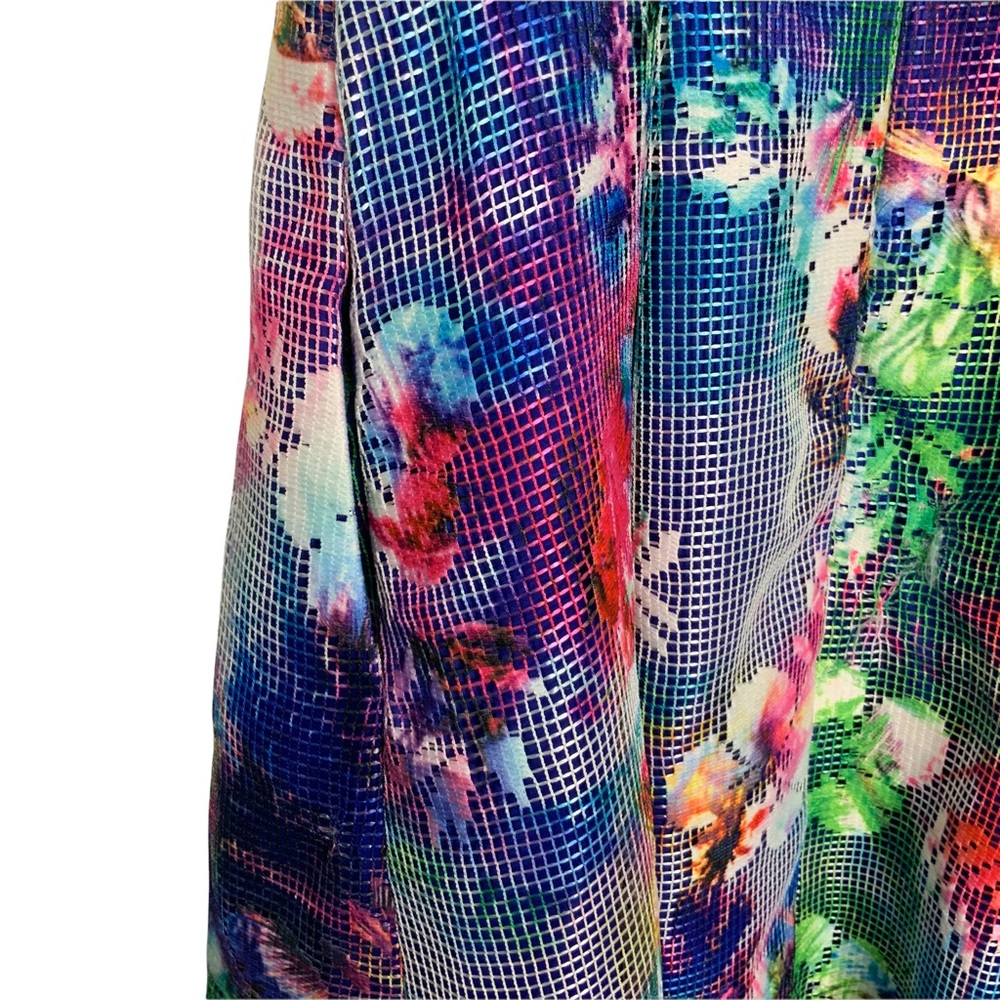Aidan By Aidan Mattox Mesh Multi Color Floral Pri… - image 7